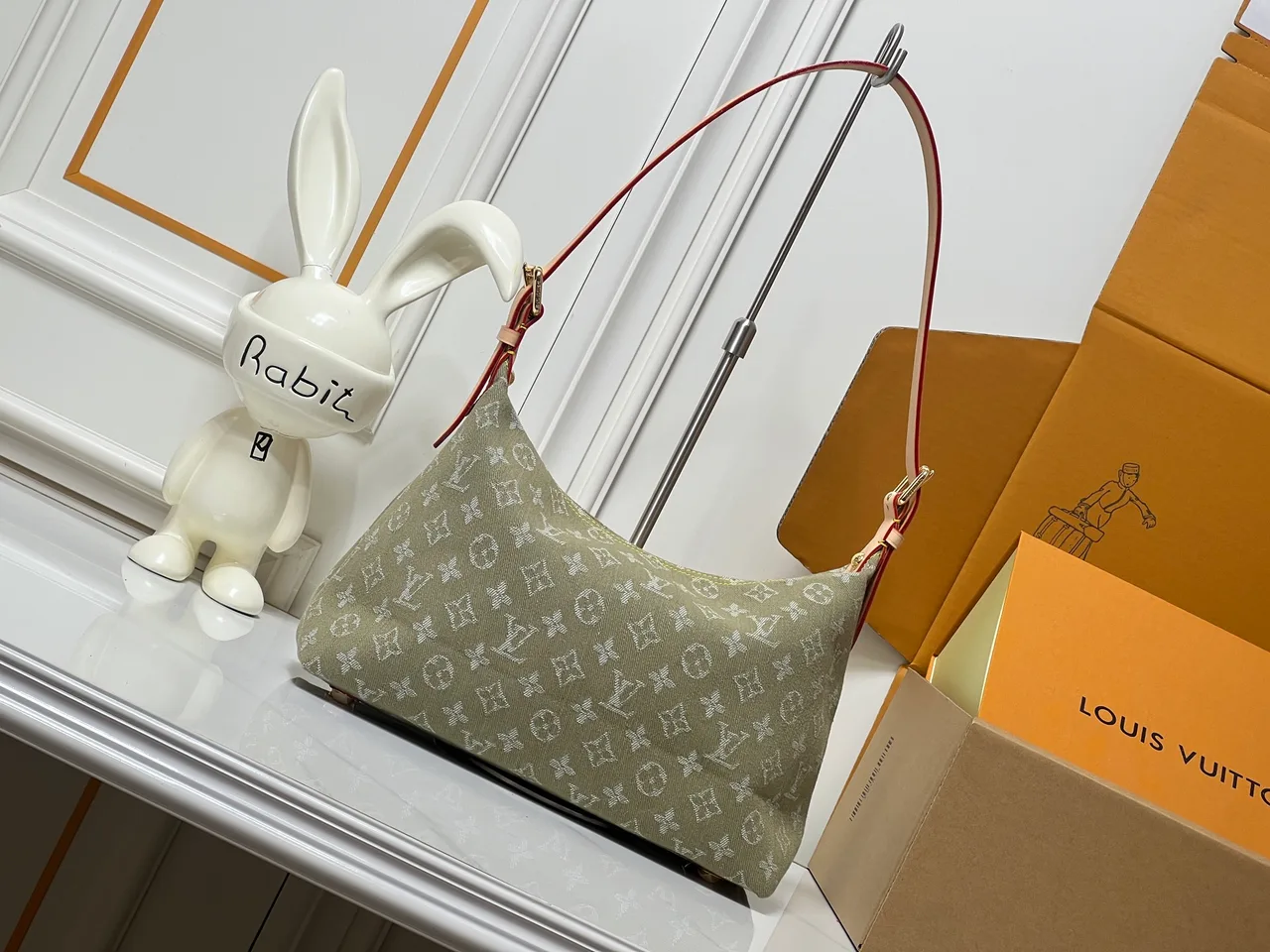 Louis Vuitton Denim Monogram Hobo Bag in Green · view 4