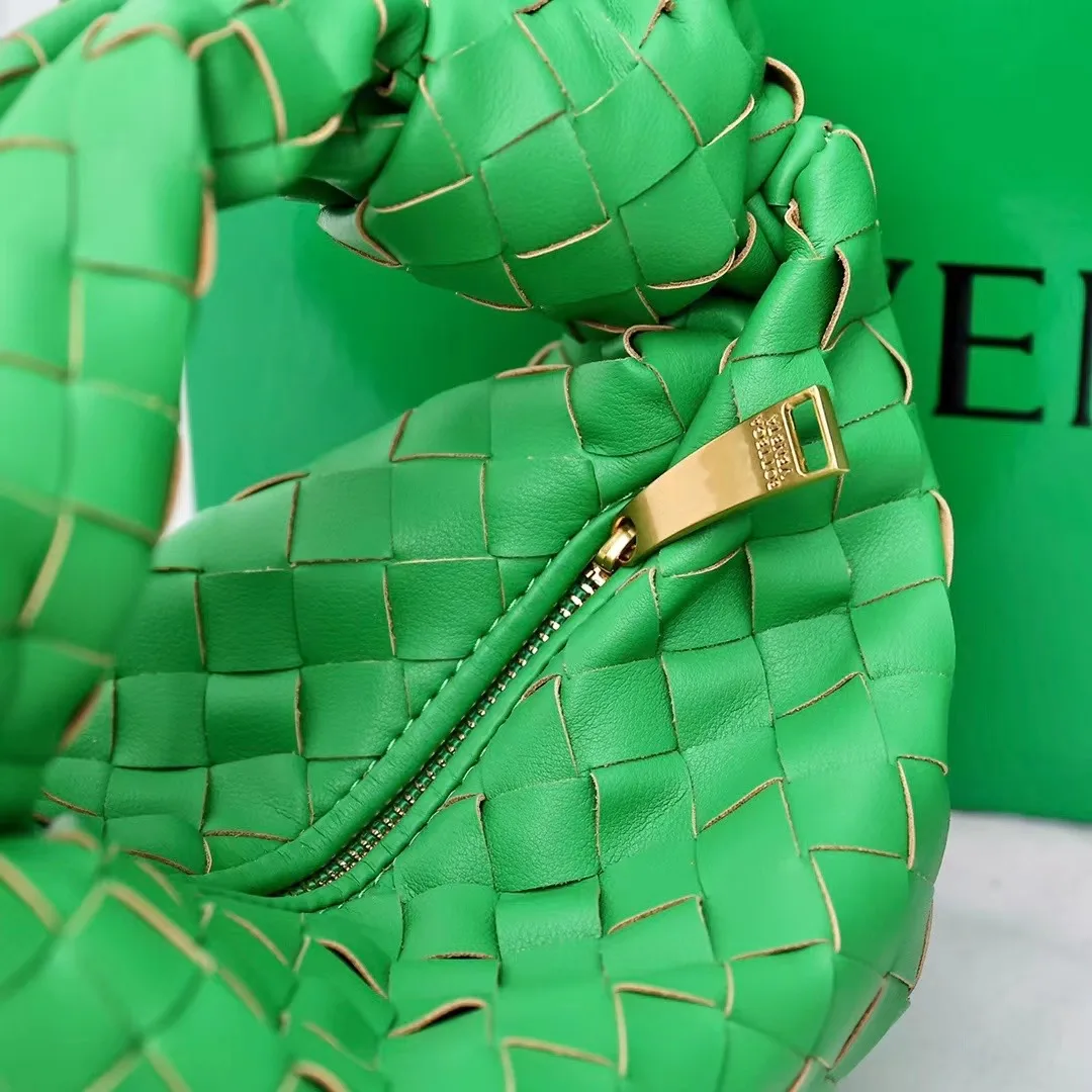 Bottega Veneta Sheepskin Woven Hobo Bag in Green · view 5