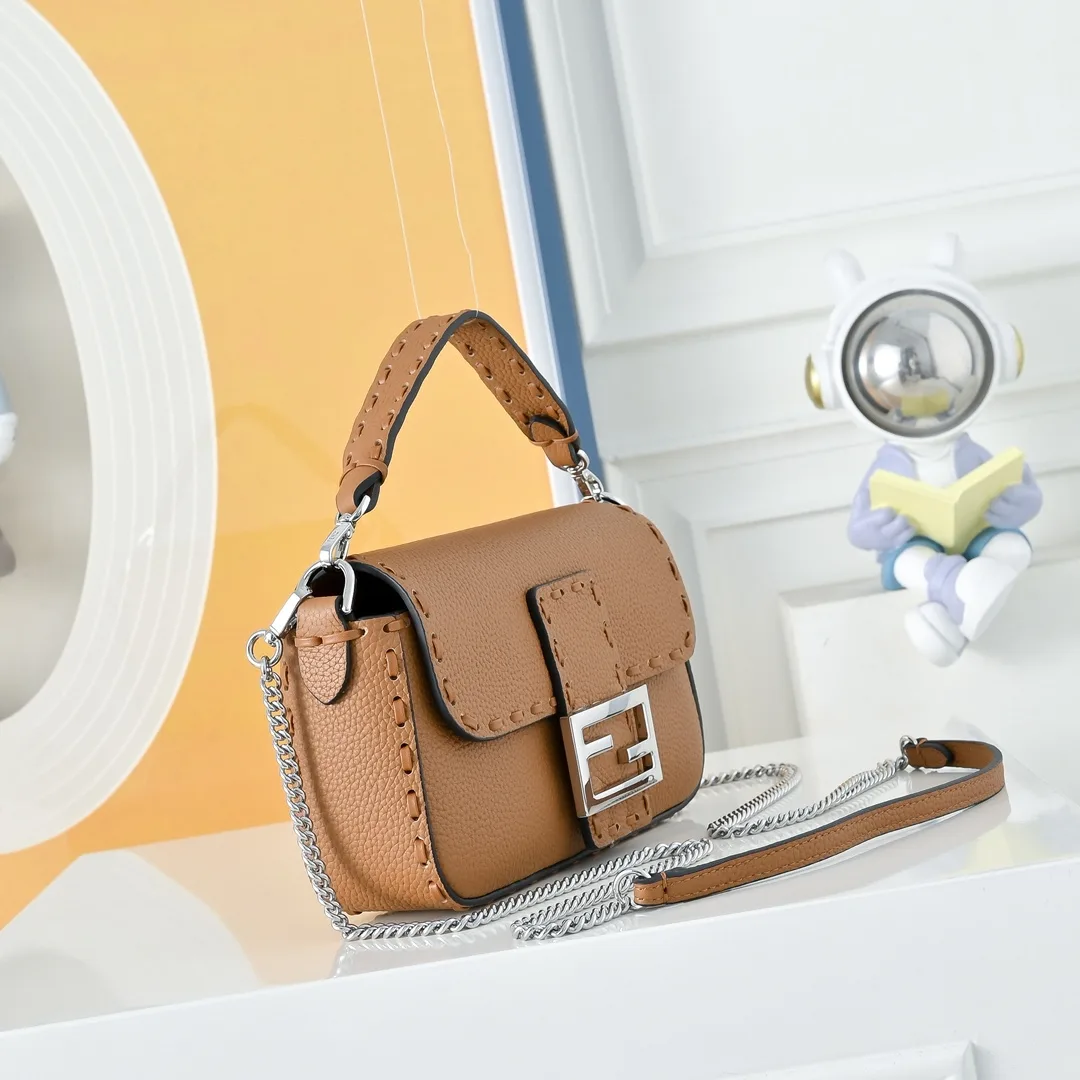 Fendi Baguette Smooth Bag in Tan · view 2