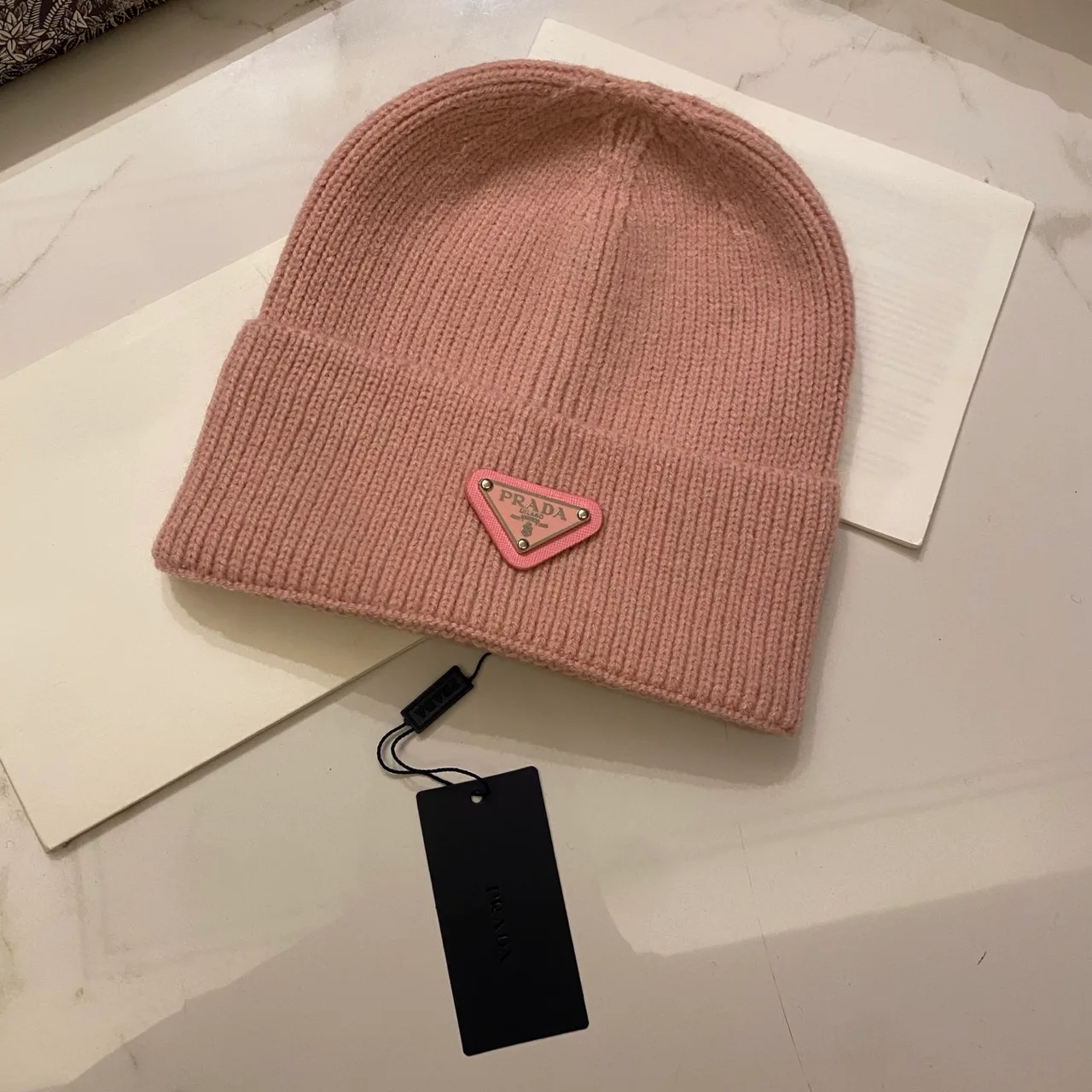 Prada Beanie in Yellow & Pink & Blue & Red & Burgundy & Orange & Grey & Beige & Brown & Black & White · view 7