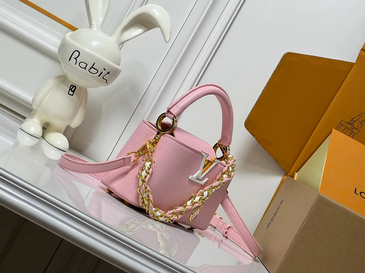 Louis Vuitton Cowhide Top-Handle Bag in Pink · view 2