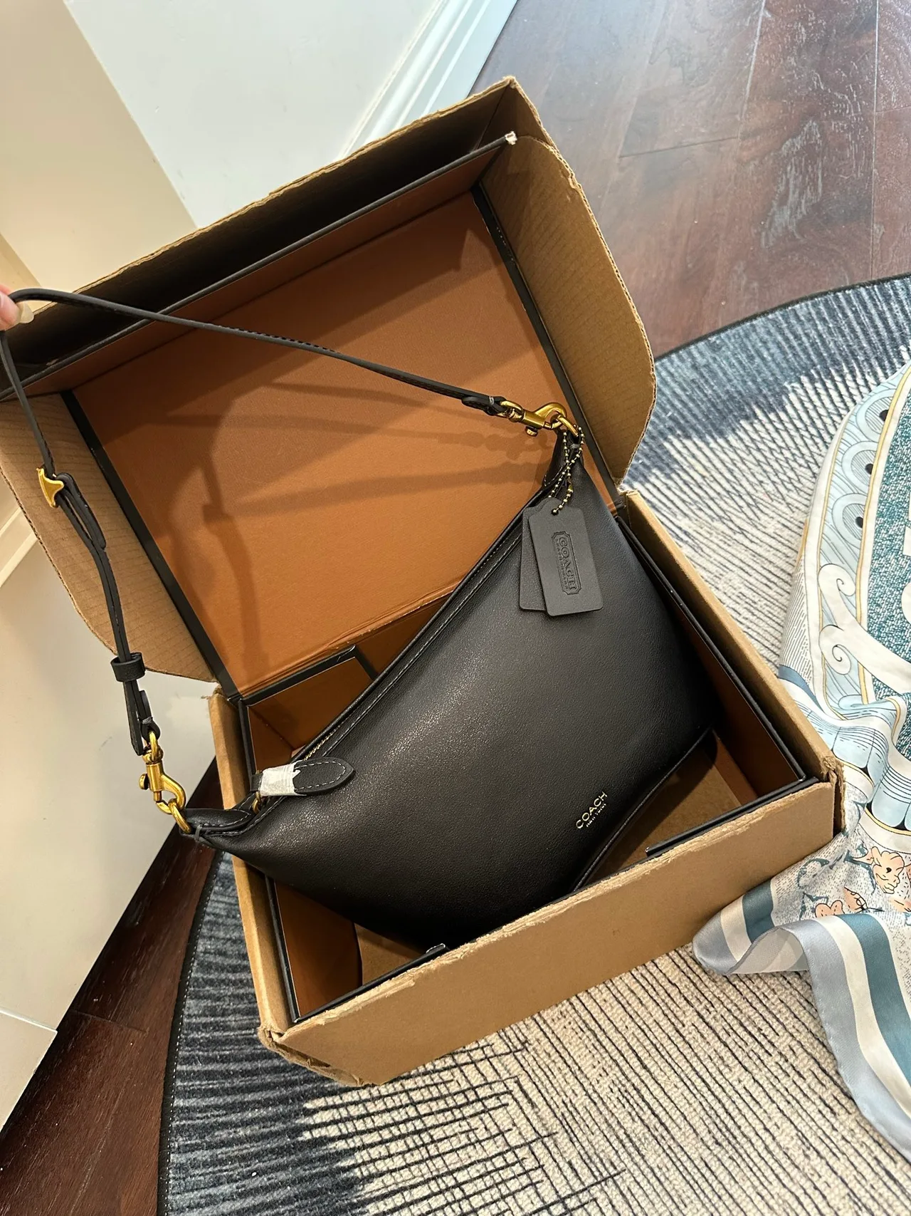 Coach Demi Shoulder Bag in Brown & Red & Black · view 6