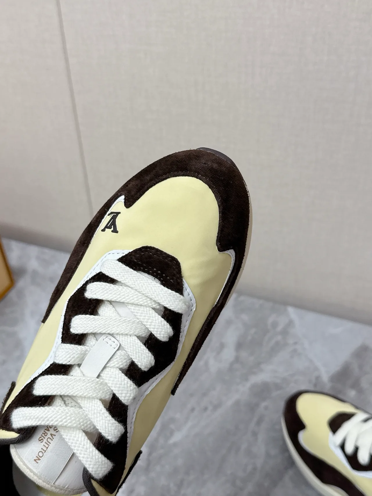 Louis Vuitton Nylon Smooth Sneakers in Cream · view 6