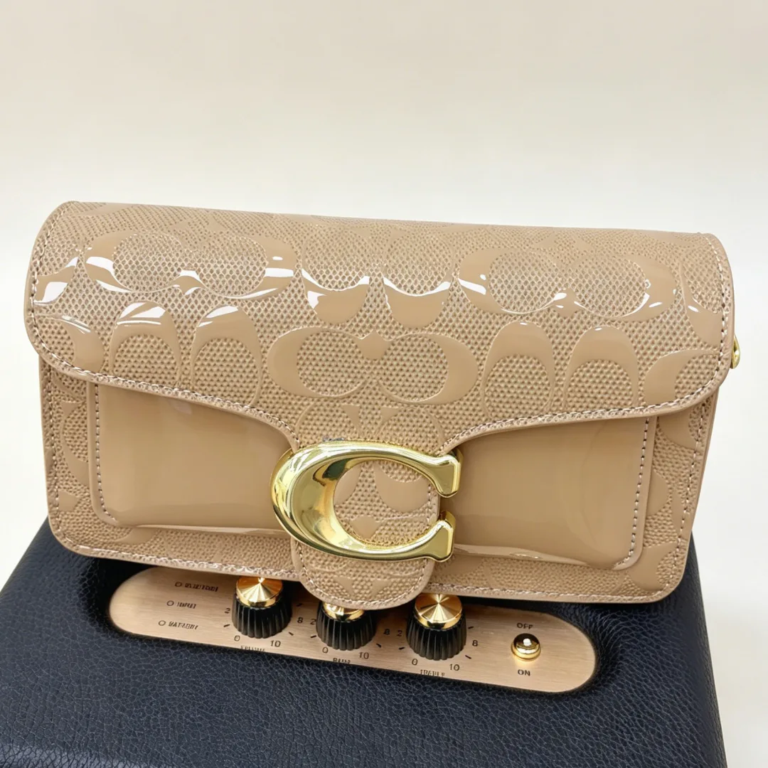 Coach Embossed Flap Bag in Green & Black & Red & White & Brown & Beige · view 6