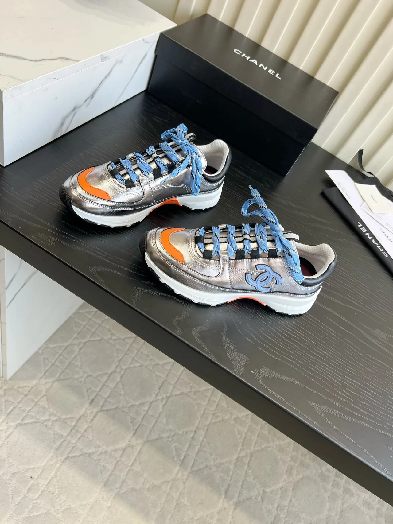 Chanel Sneakers in Silver · view 2