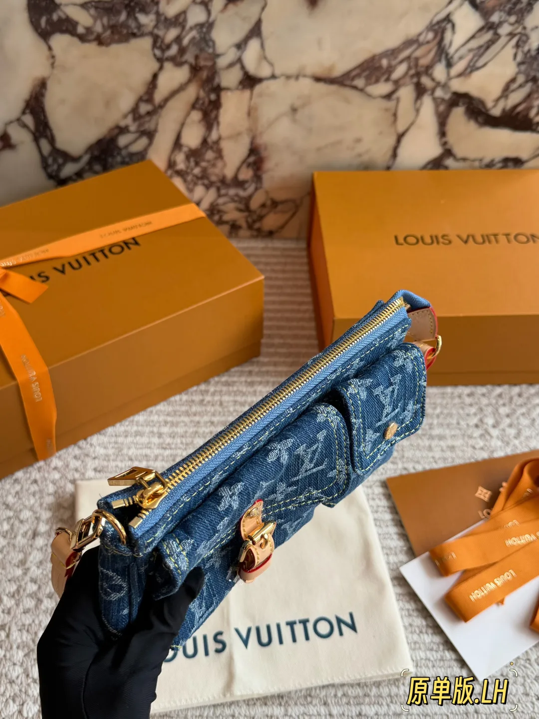 Louis Vuitton Monogram Clutch in Blue · view 2