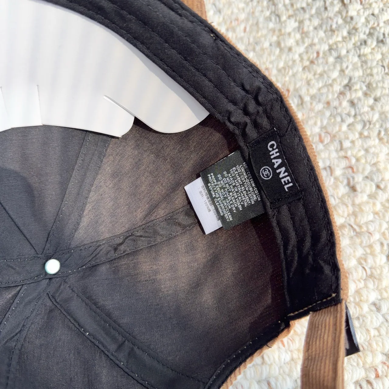 Chanel Corduroy Baseball Cap in Tan · view 8