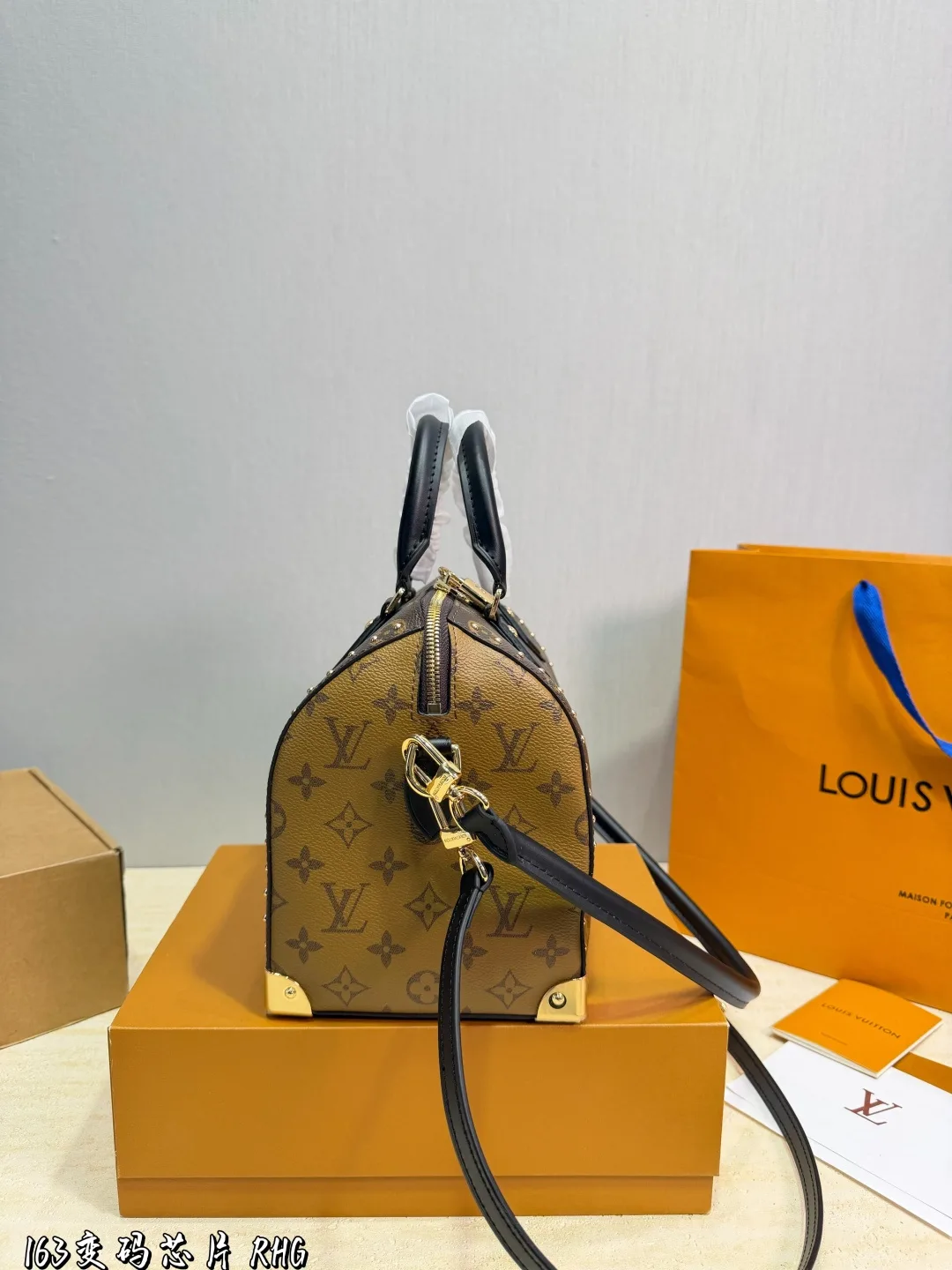 Louis Vuitton Cowhide Canvas Top-Handle Bag in Brown · view 2