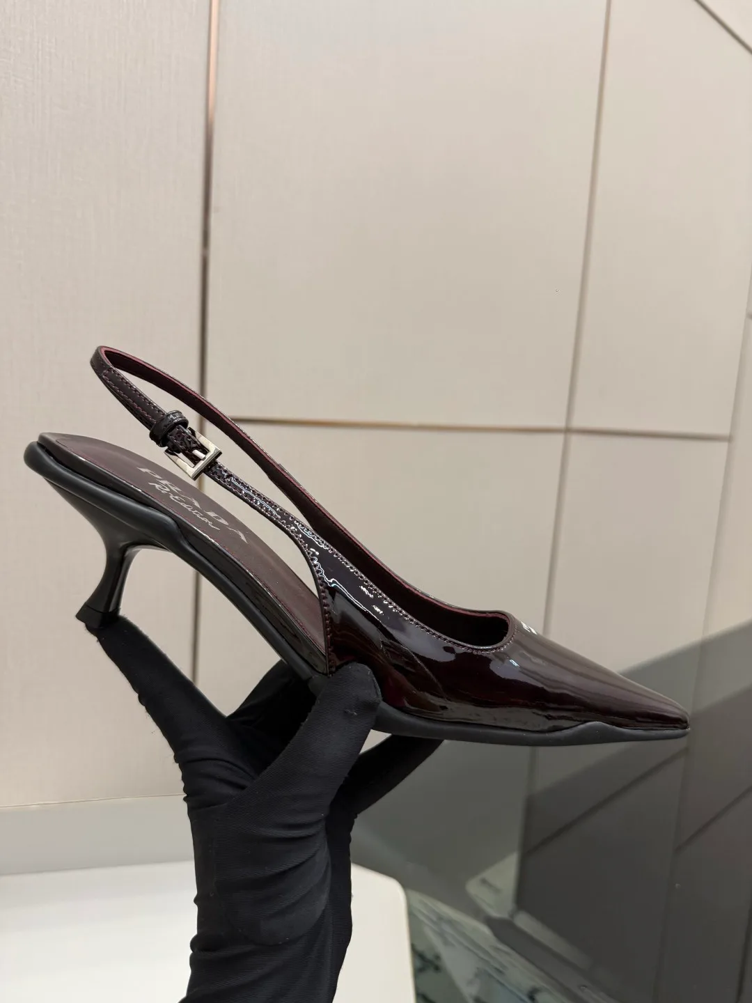 Prada Slingback Heels in Brown · view 7