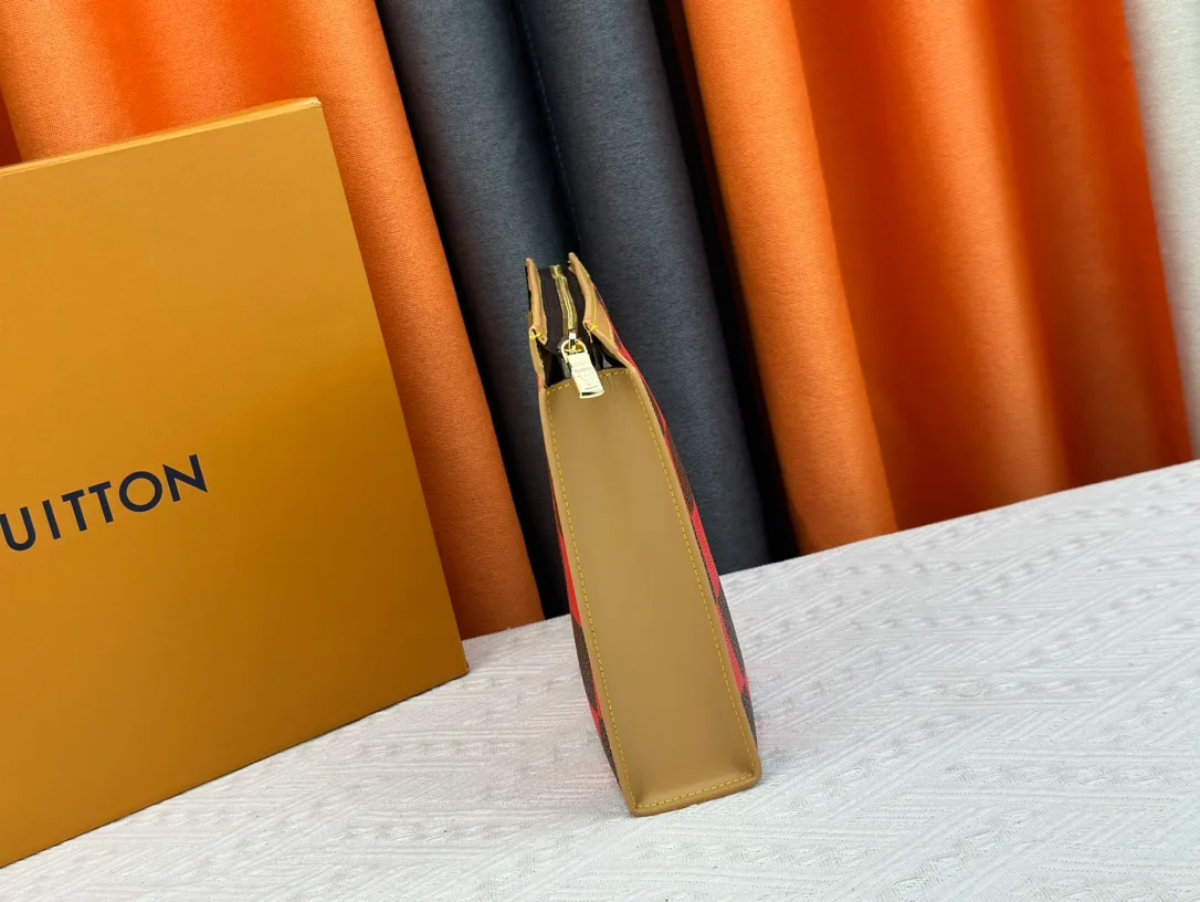 Louis Vuitton Canvas Clutch in Red · view 3