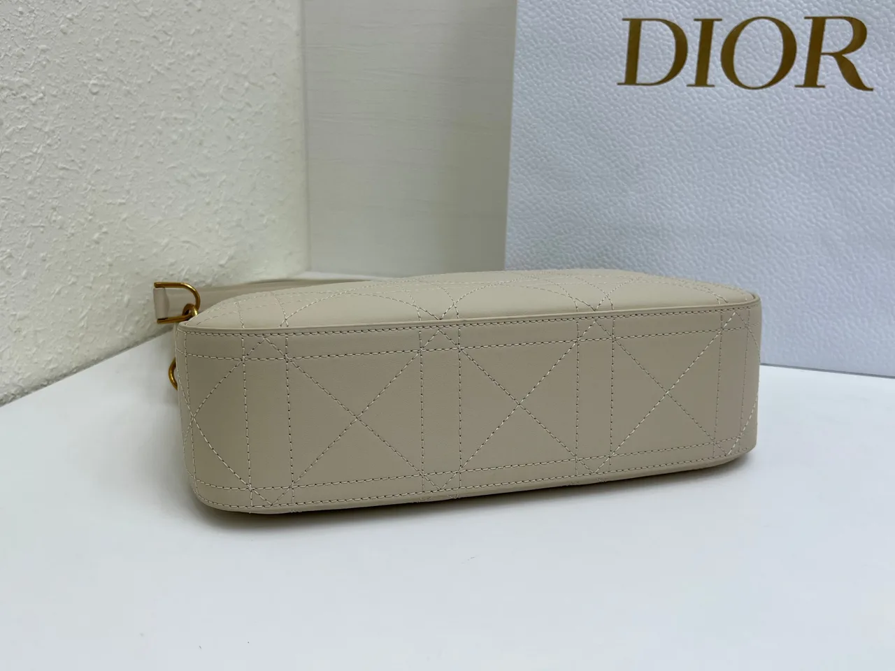 Dior Quilted Hobo Bag in Beige · view 4