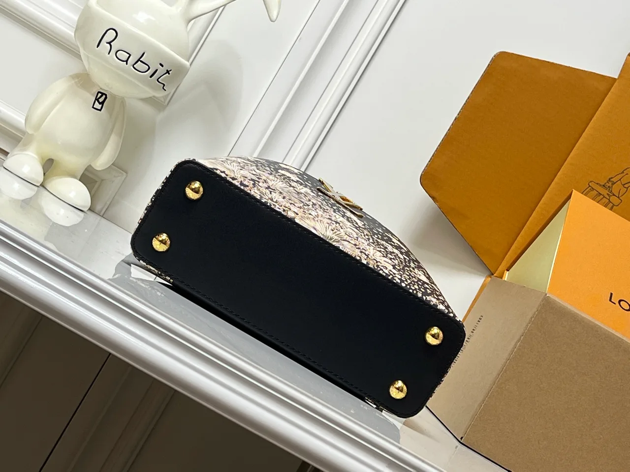 Louis Vuitton Cowhide Top-Handle Bag in Black · view 7