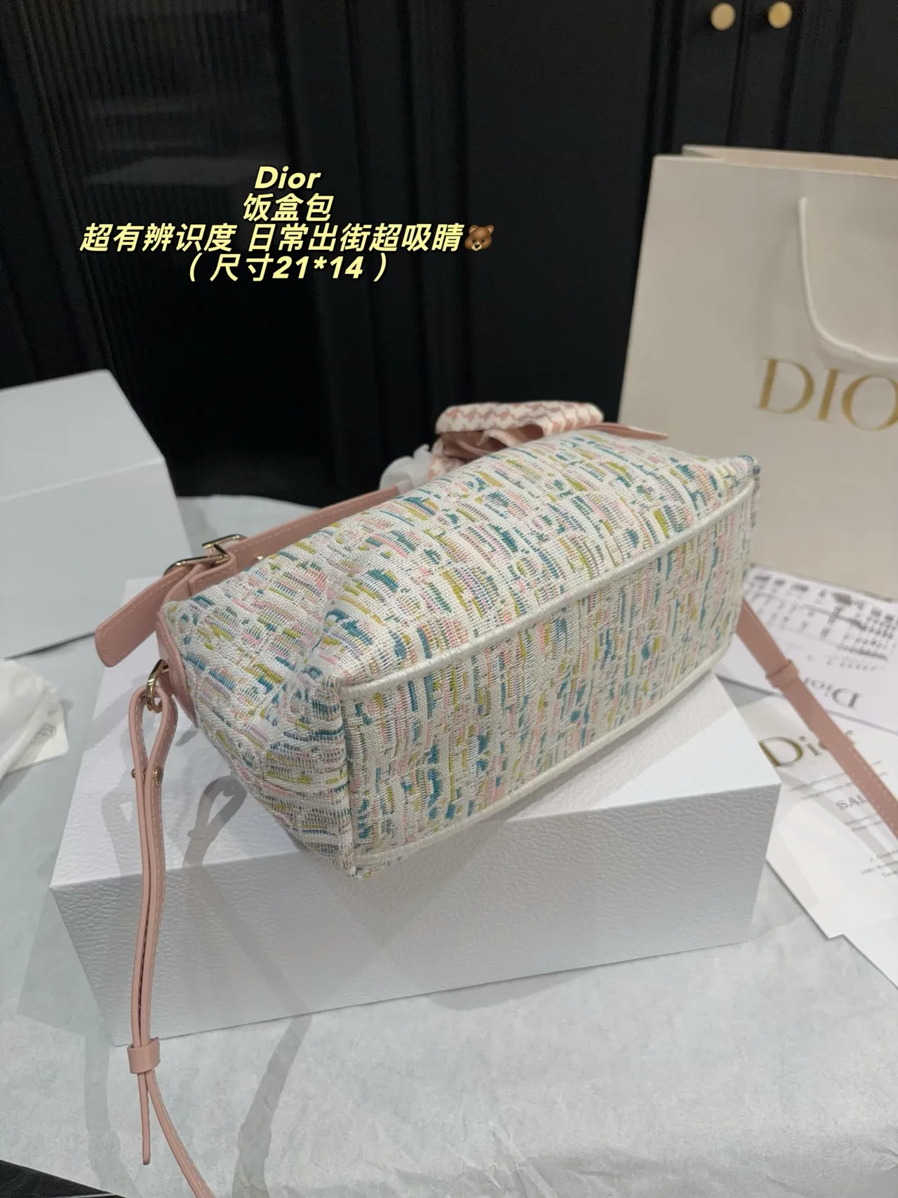 Dior Leather Hobo Bag in White · view 4