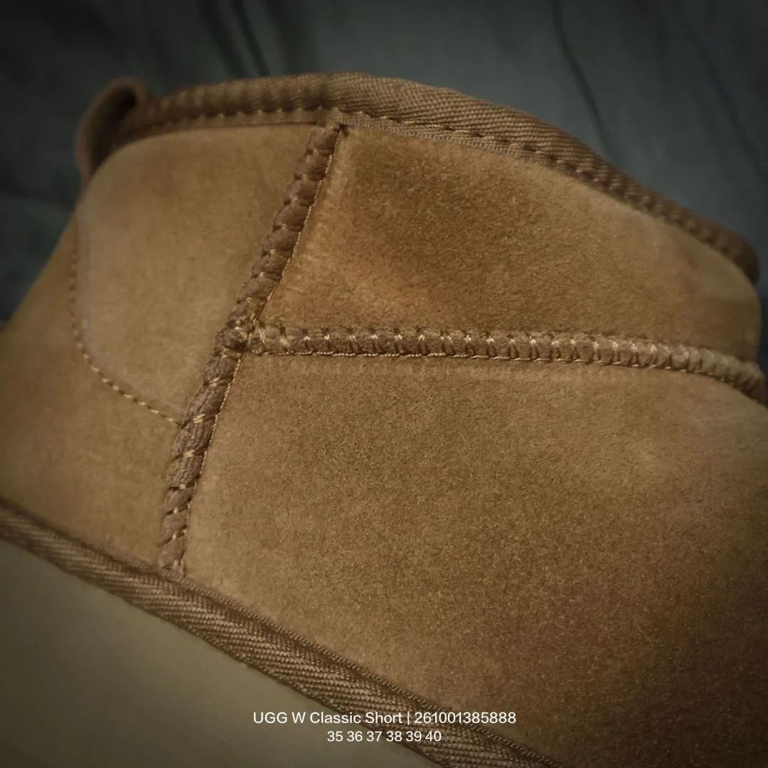 UGG Wool Smooth Ankle Boots in Tan · view 7