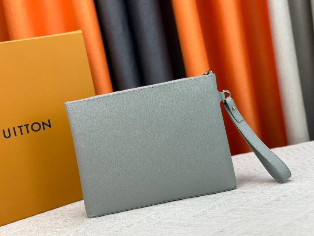 Louis Vuitton Cowhide Clutch in Grey · view 4
