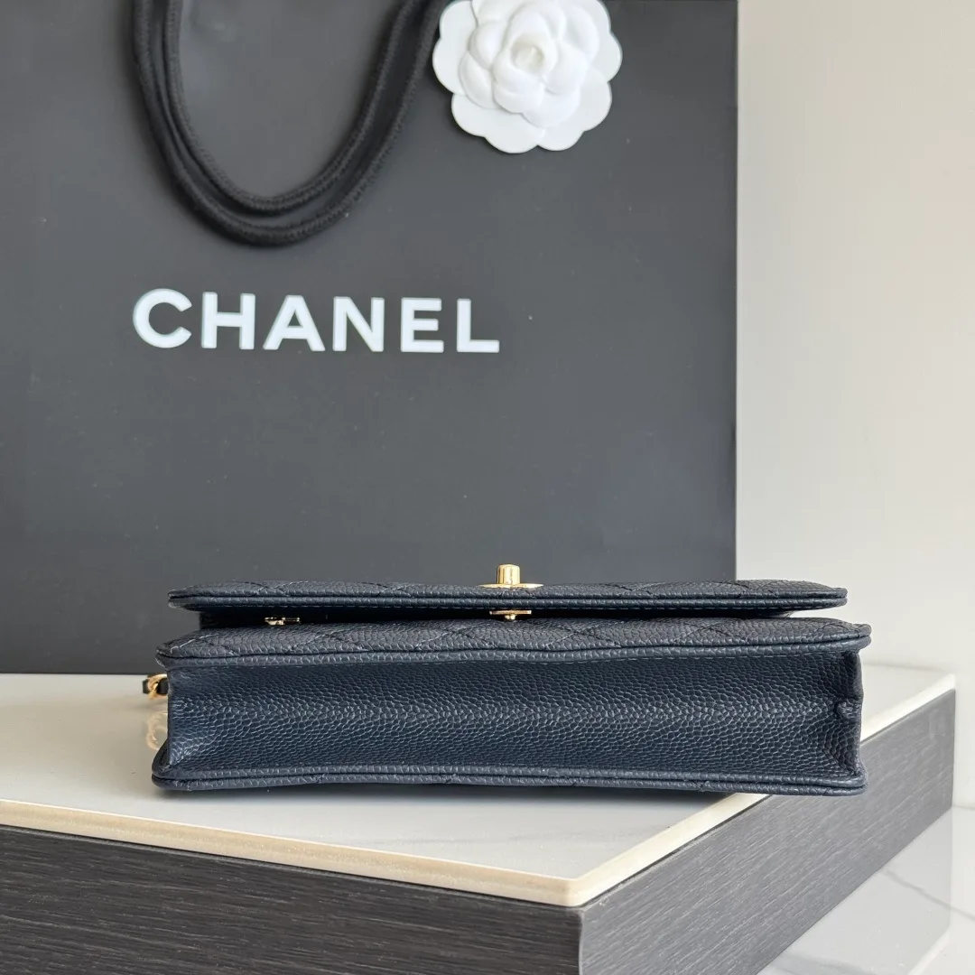 Chanel Calfskin Quilted Clutch in Black · view 5
