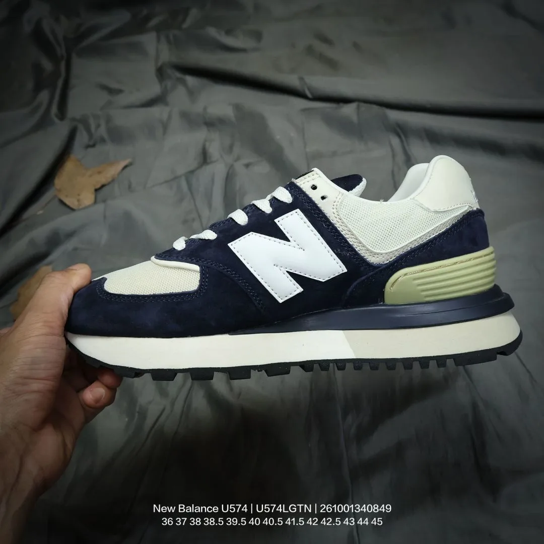 New Balance Suede-Look Sneakers in Blue · view 3