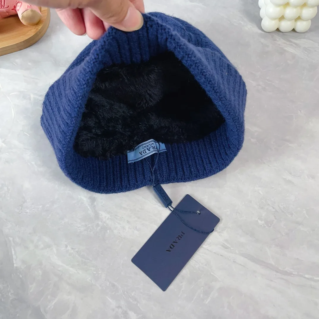 Prada Wool Beanie and Scarf Set in Blue · view 8