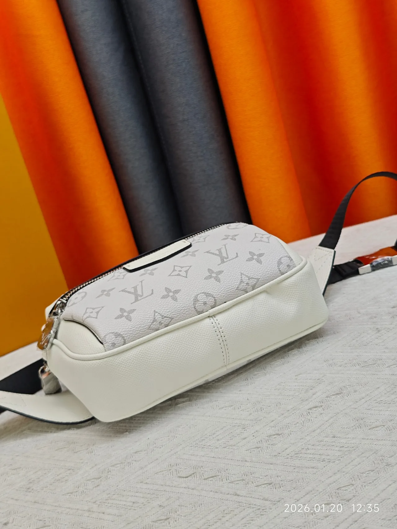 Louis Vuitton Canvas Belt Bag in White · view 5