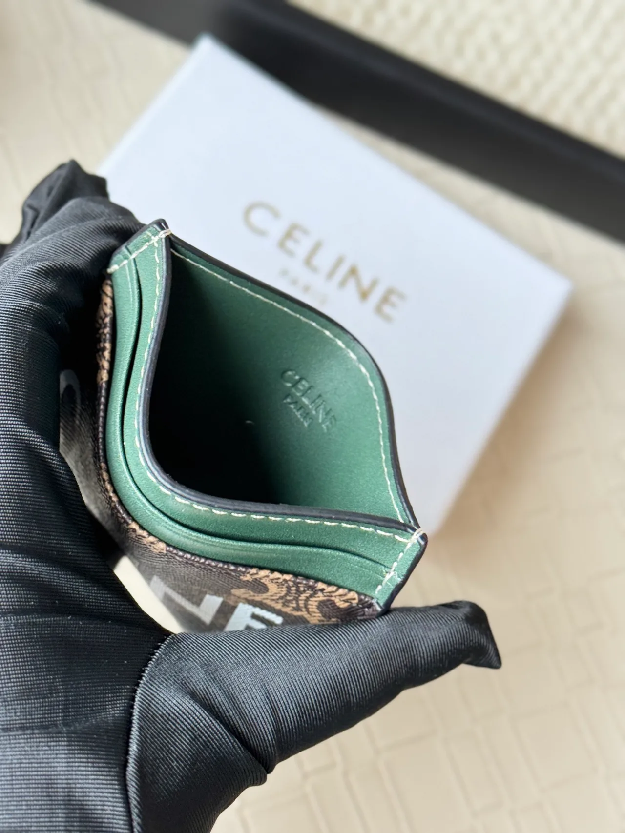 Celine Cardholder in Brown · view 6