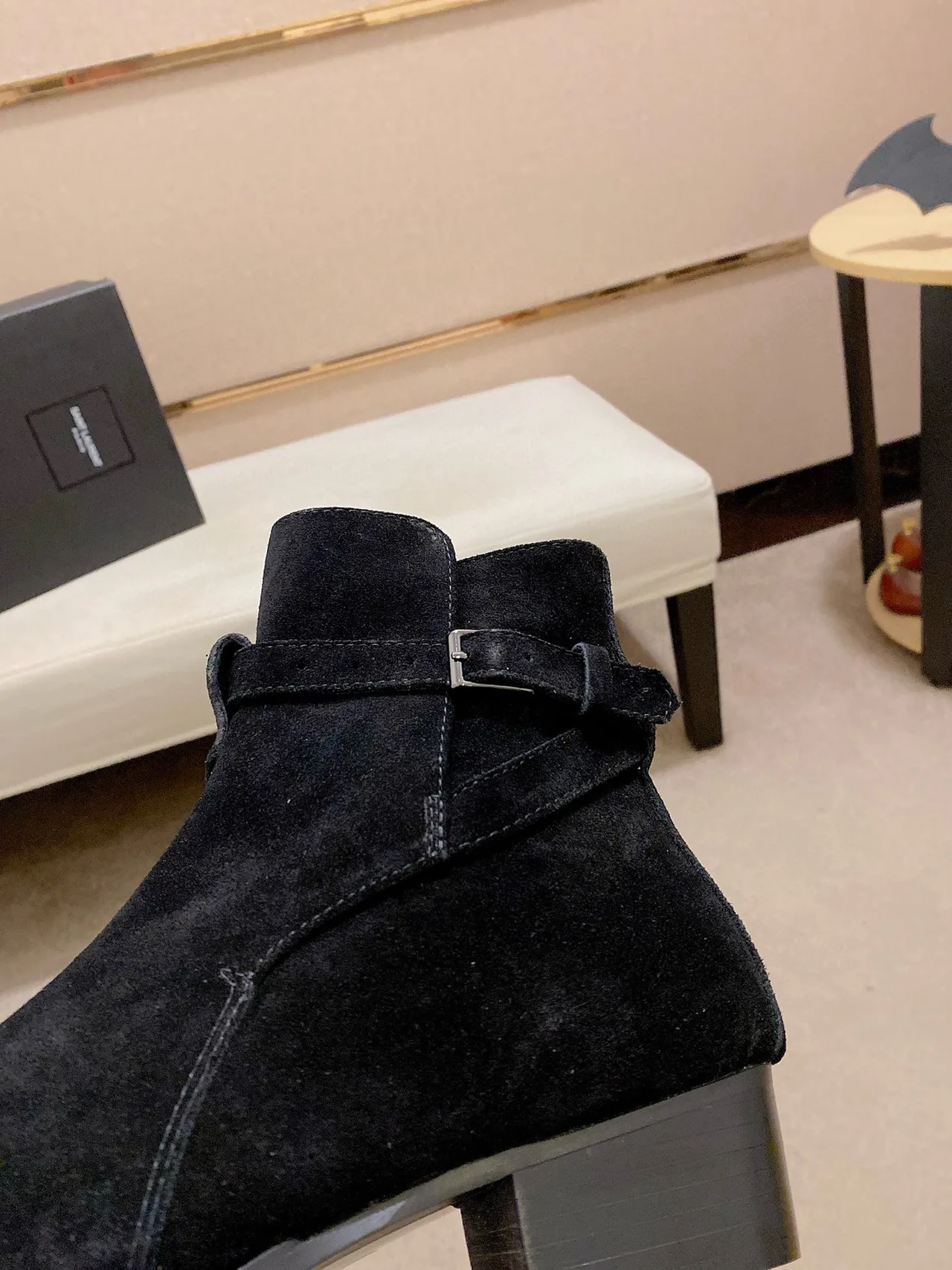 Saint Laurent Cowhide Boots in Black · view 6