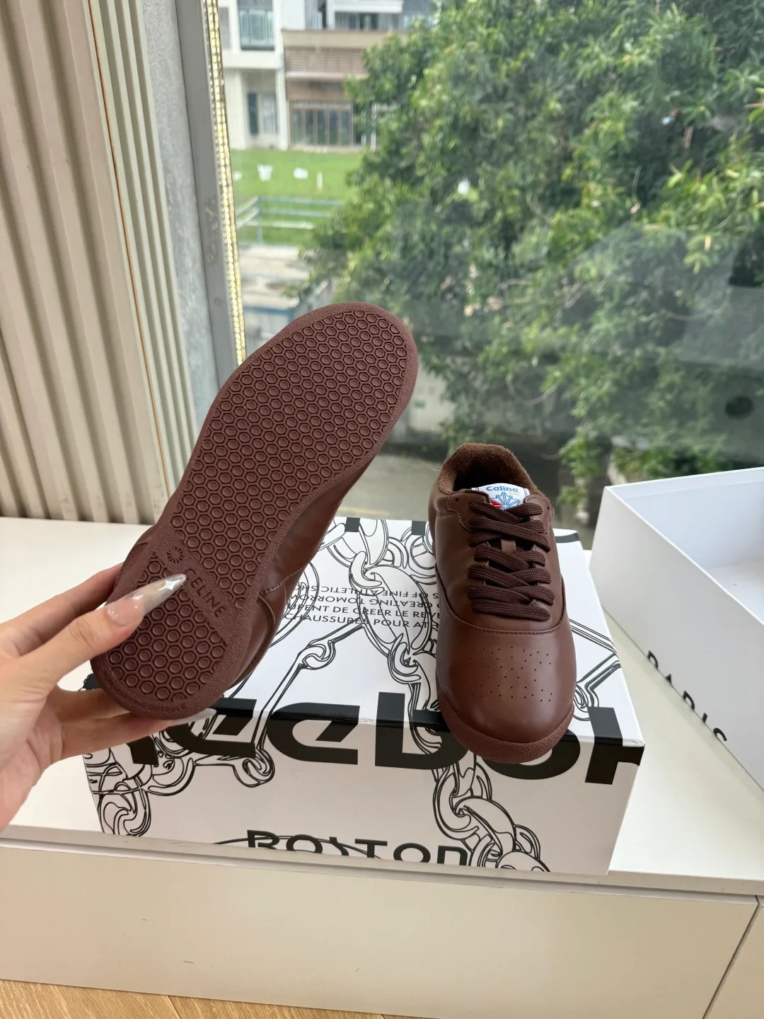 Celine Cowhide Sneakers in Brown · view 8