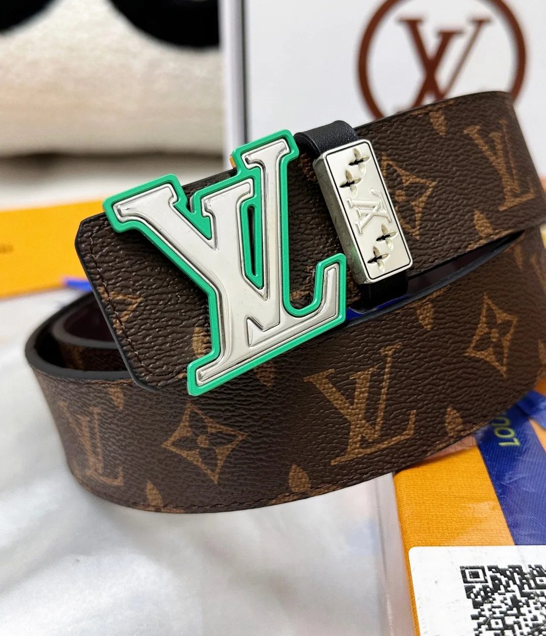Louis Vuitton Monogram LV Buckle Belt in Brown · view 1