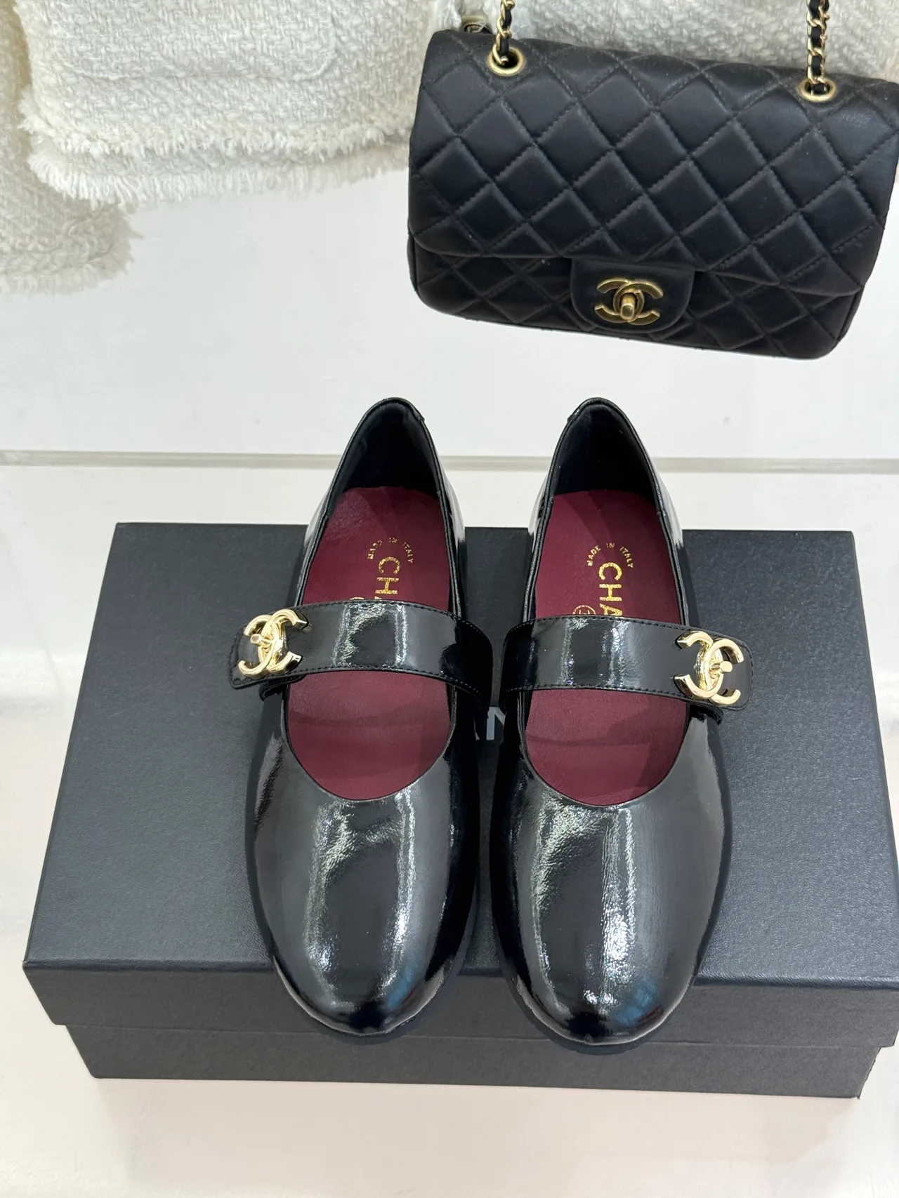 Chanel Cowhide Denim Mary Jane Shoes in Black · view 4
