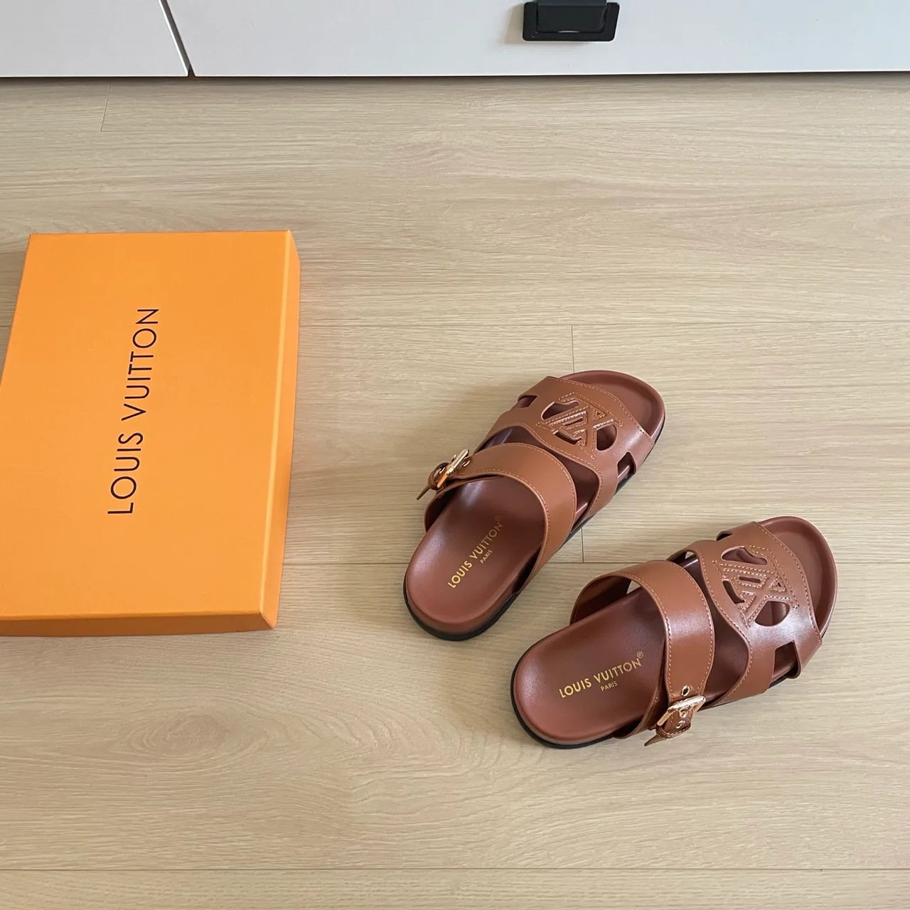 Louis Vuitton Leather Sandals in Brown · view 6