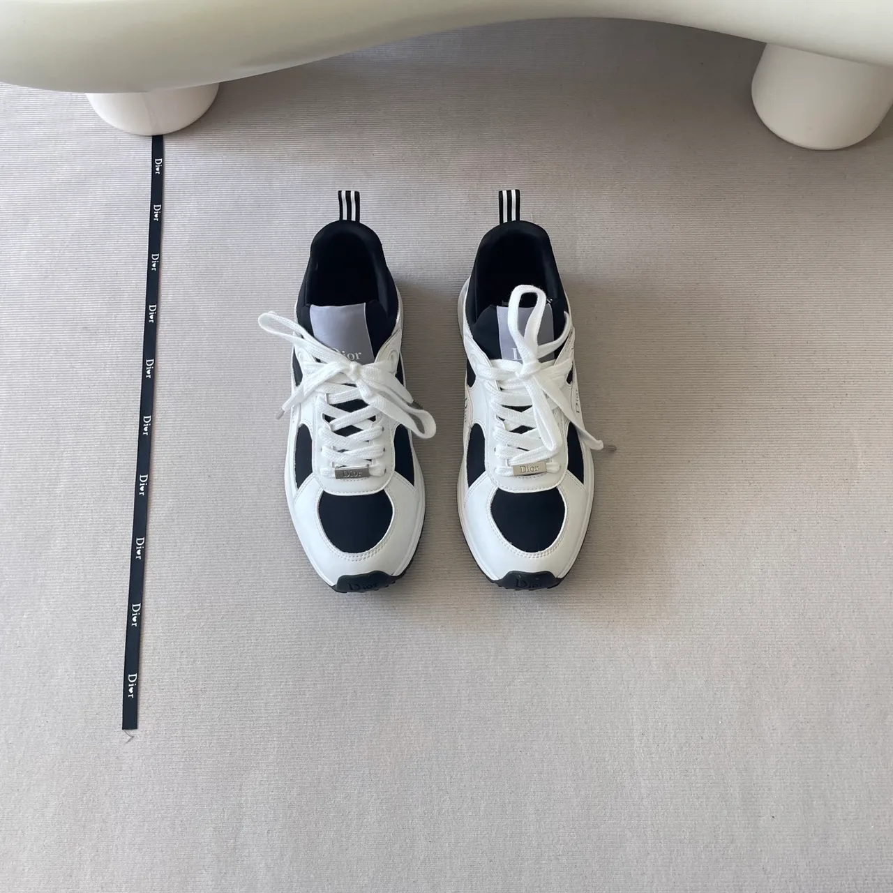 Dior Calfskin Sneakers in White · view 1
