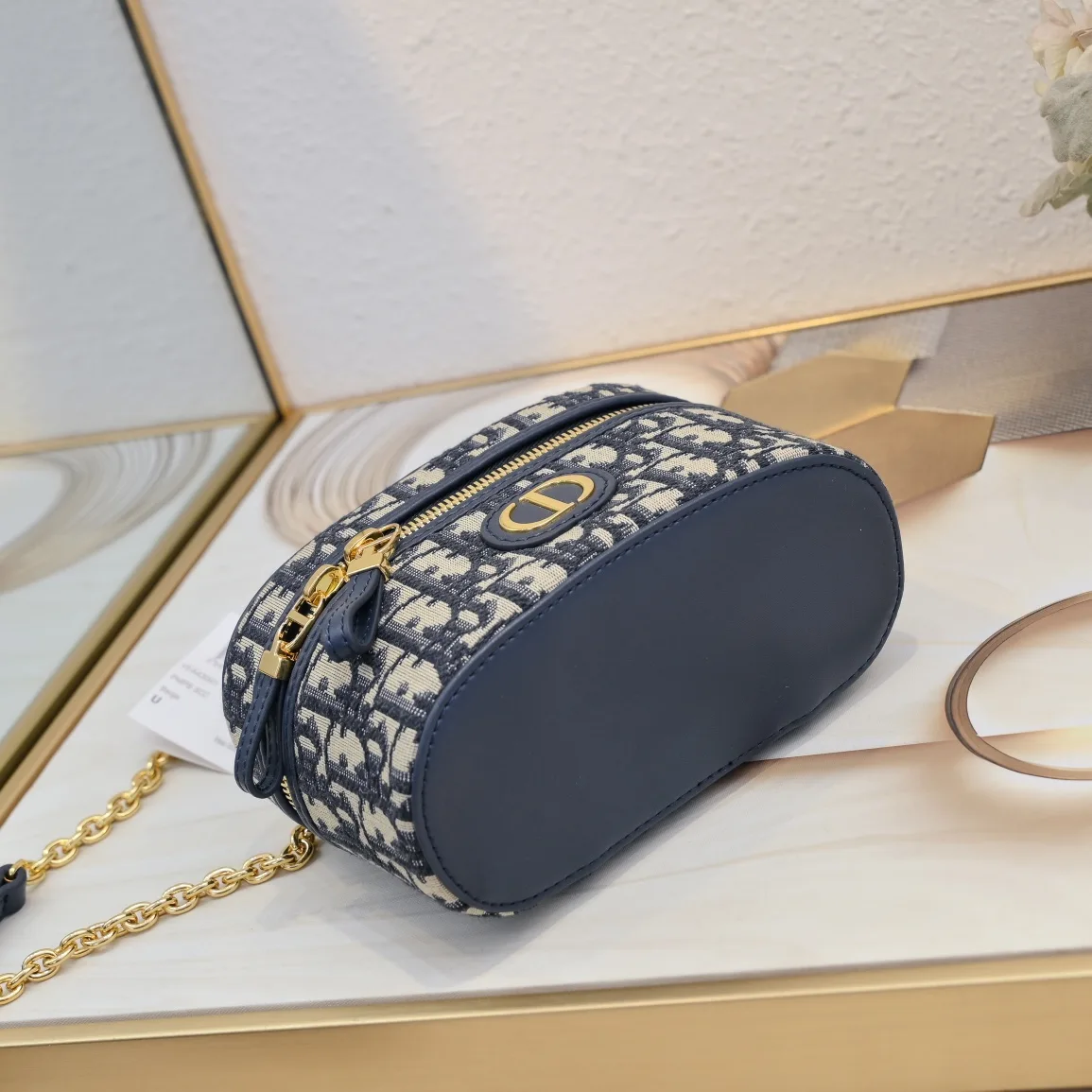 Dior Monogram Zip Vanity Case in Blue · view 5