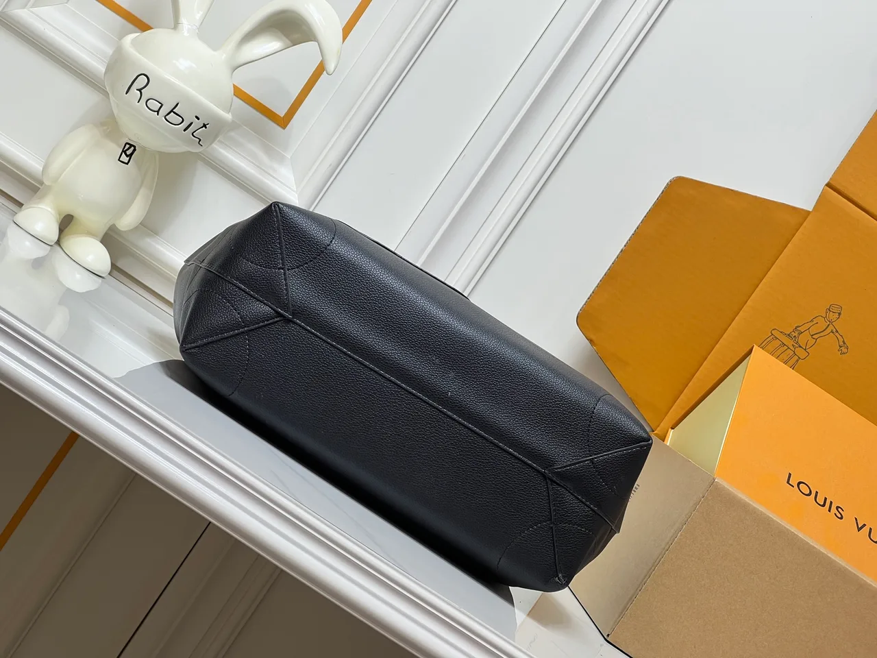 Louis Vuitton Cowhide Smooth Top-Handle Bag in Black · view 7