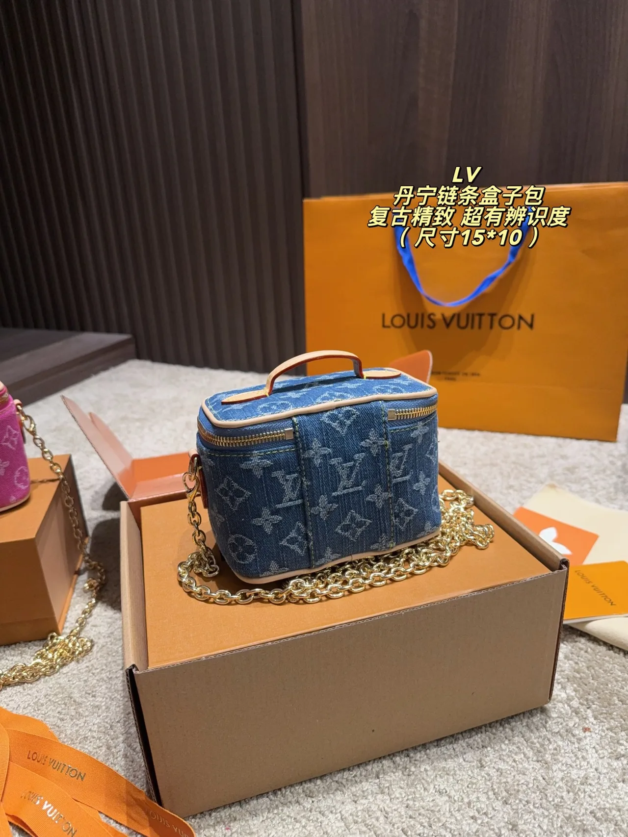 Louis Vuitton Canvas Vanity Bag in Blue · view 7