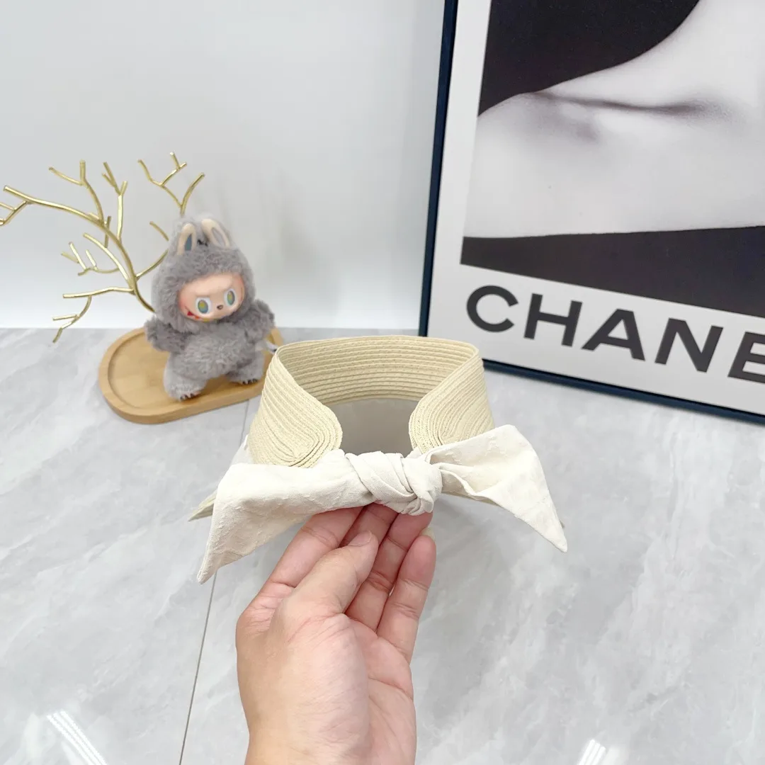 Chanel Embroidered Visor in Cream · view 8