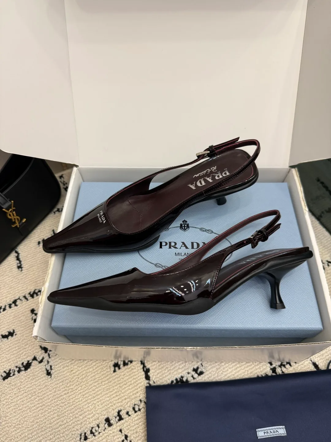 Prada Slingback Heels in Brown · view 5