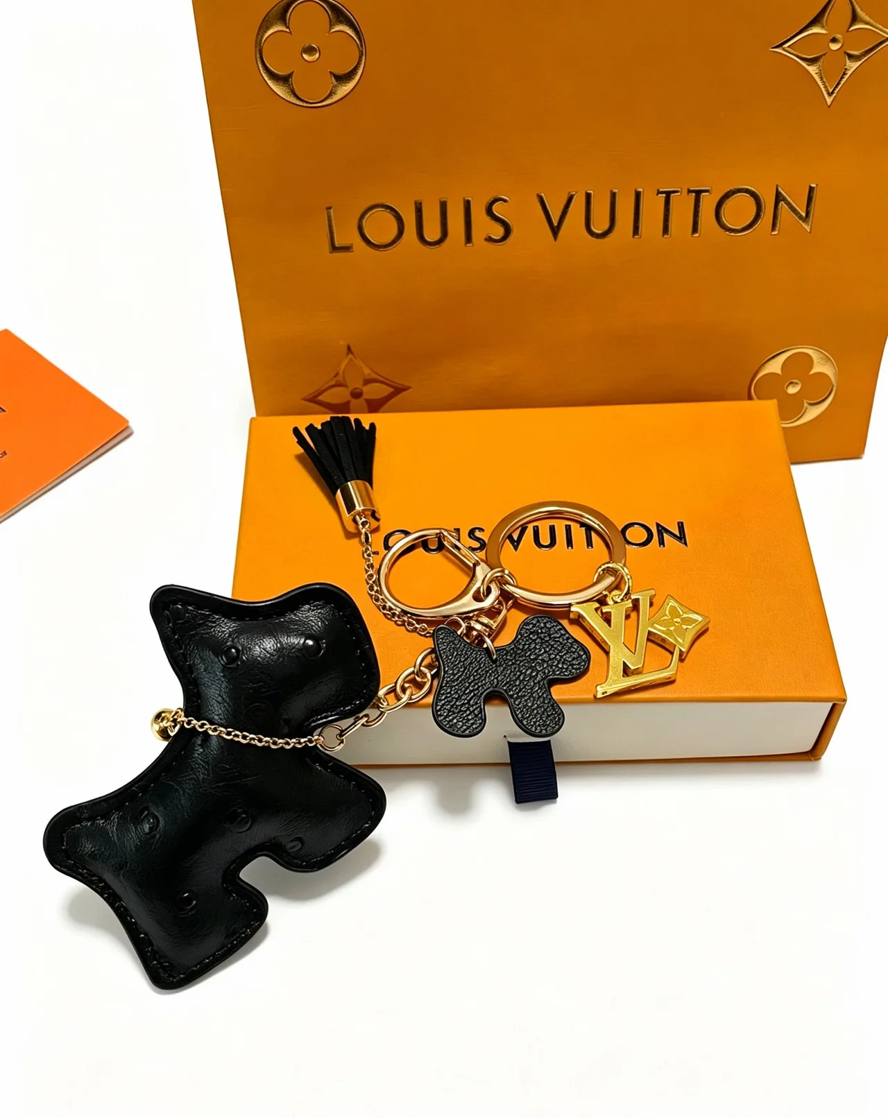 Louis Vuitton Dog Keychain in Black · view 5