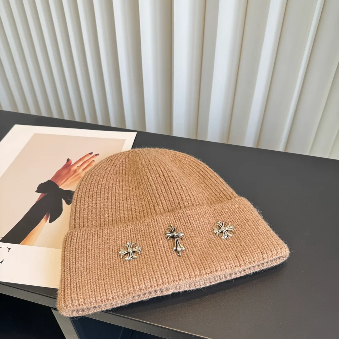 Chrome Hearts Beanie in Tan · view 1
