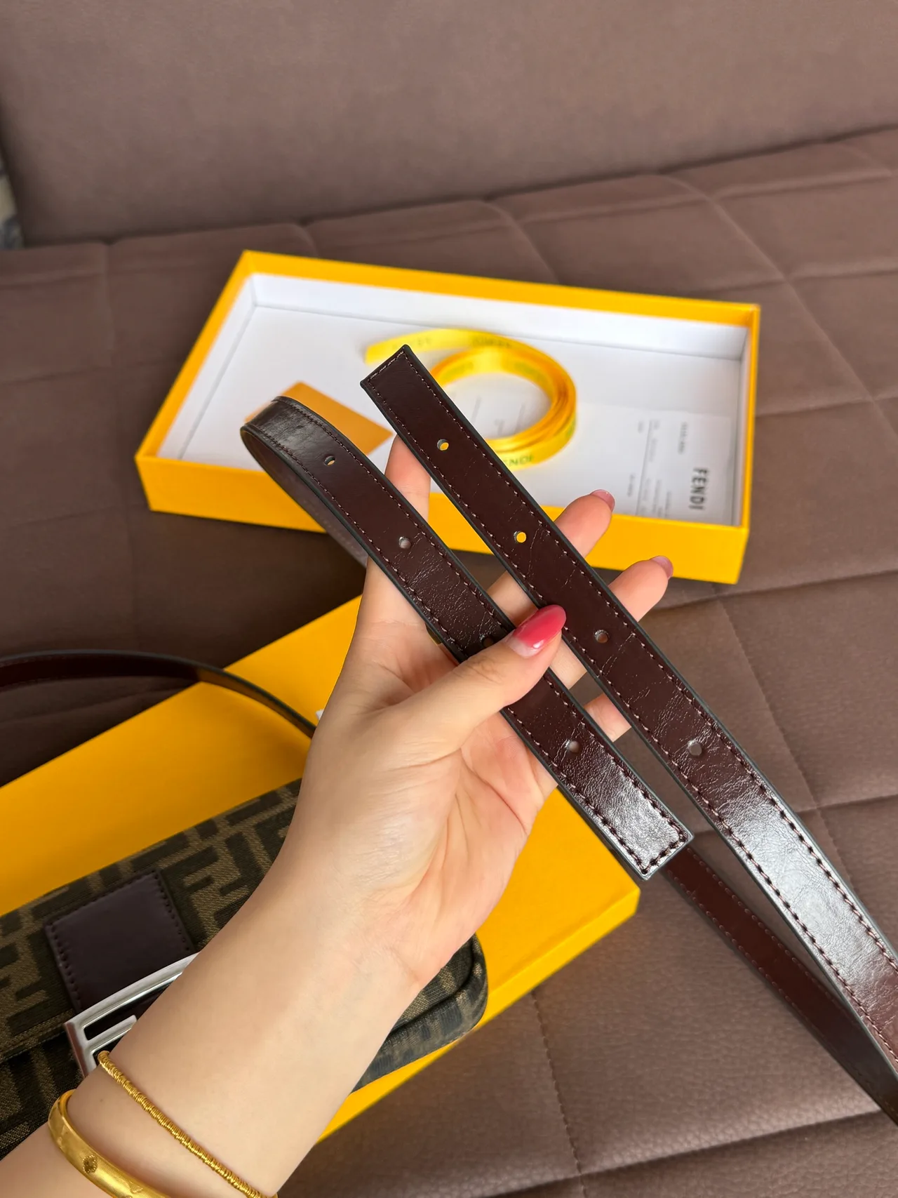 Fendi FF Baguette Bag in Brown · view 6