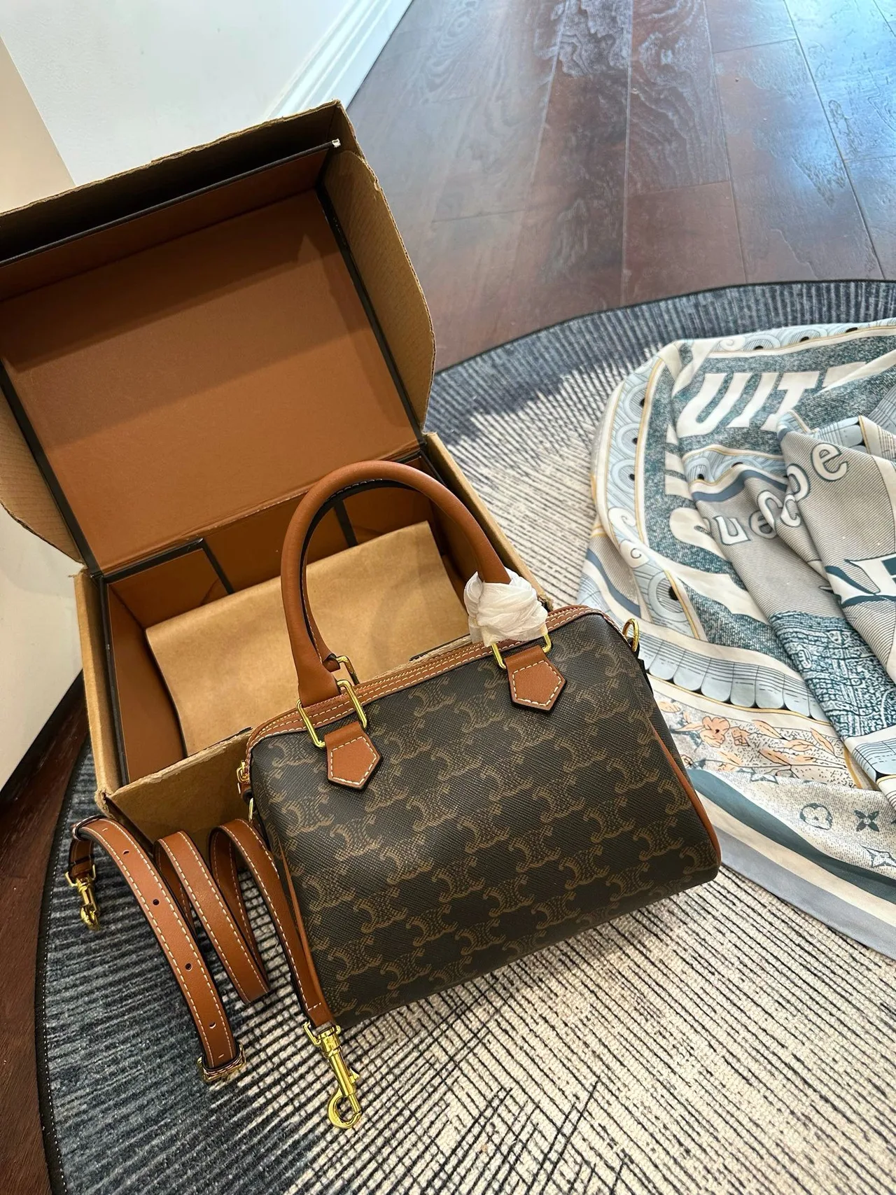 Celine Boston Bag in Brown · view 2
