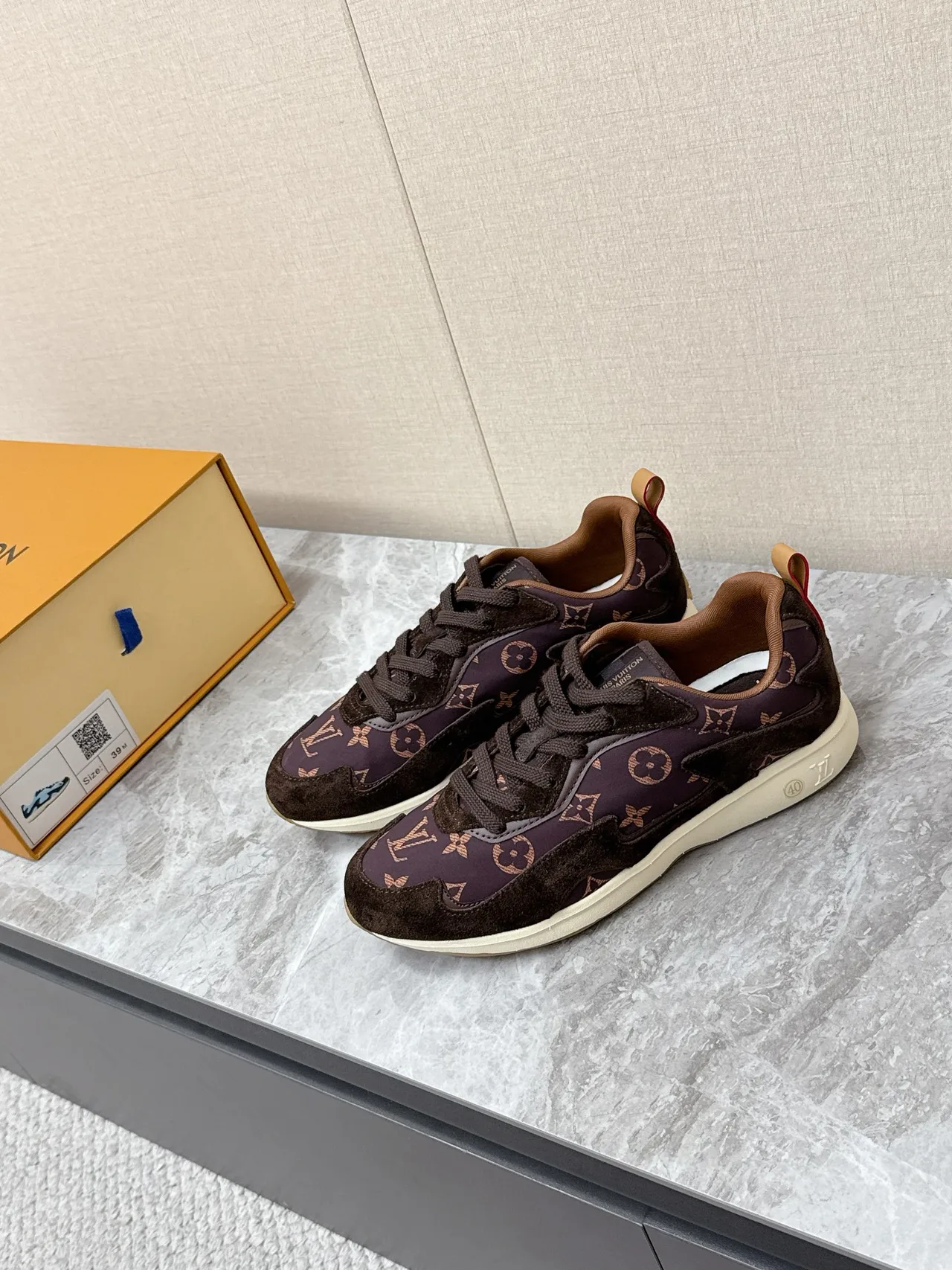 Louis Vuitton Nylon Sneakers in Brown · view 4