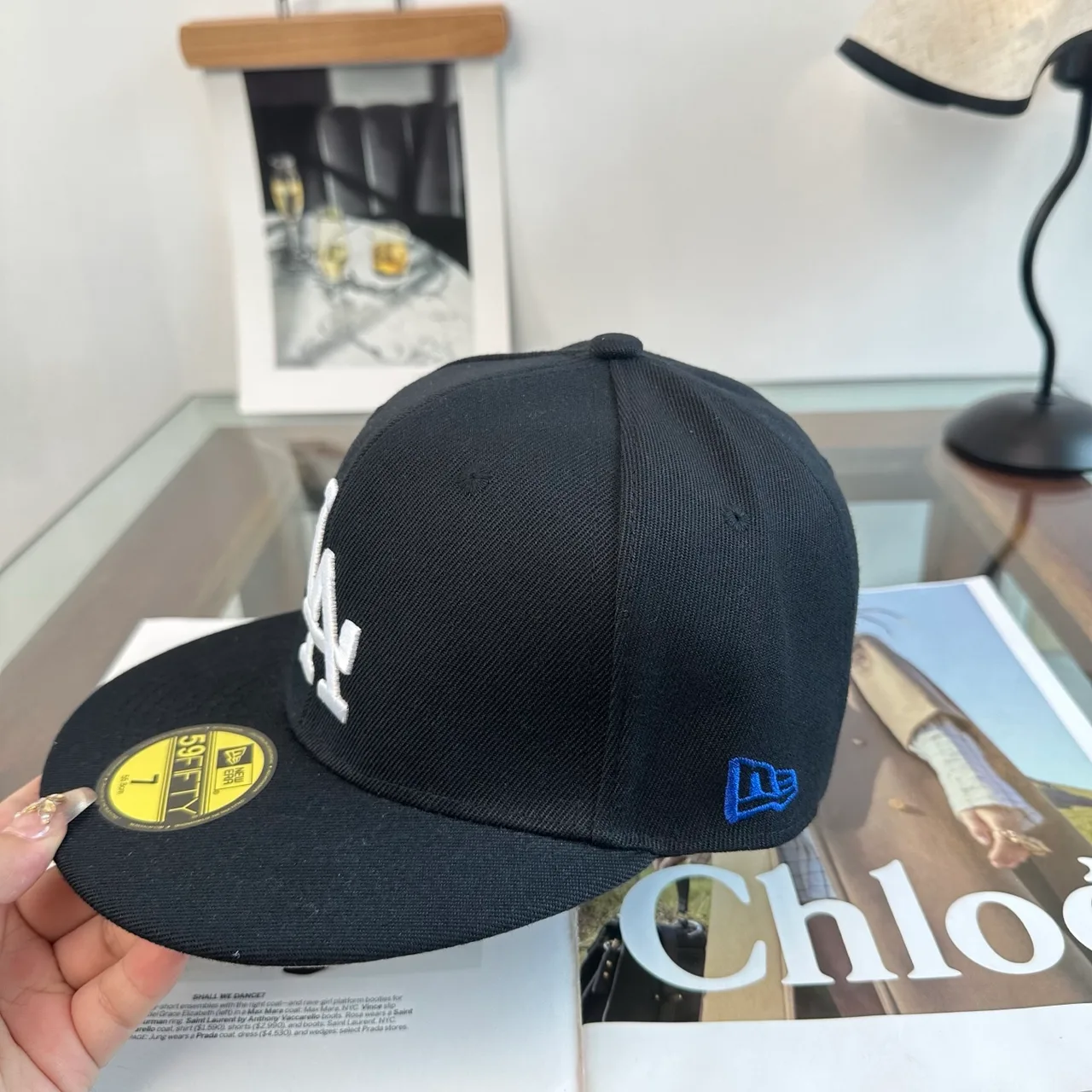 New Era Baseball Cap in Black & Red & Blue & Yellow & Cream · view 7