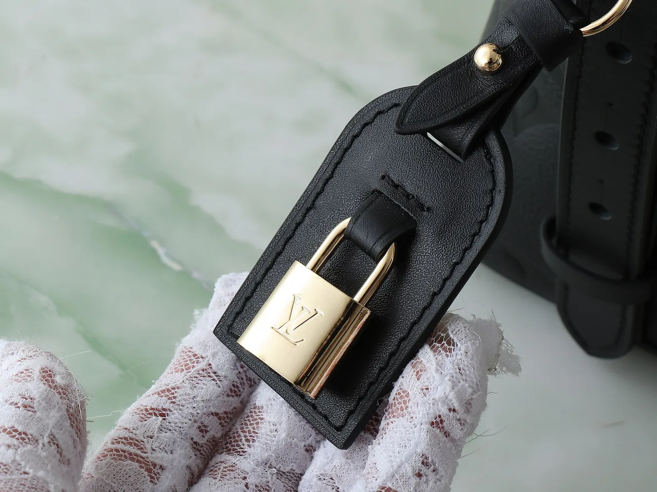 Louis Vuitton Canvas Smooth All In BB Bucket Bag in Black · view 6