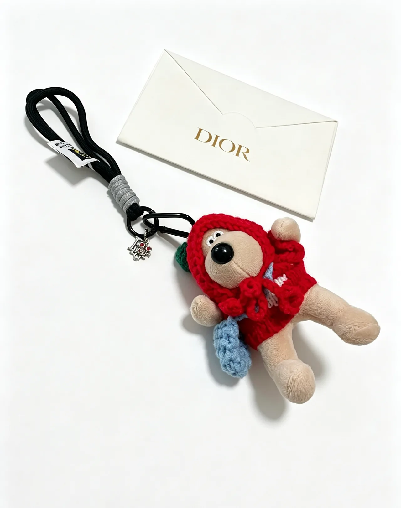 Dior Hooded Bear Keychain in Beige · view 8