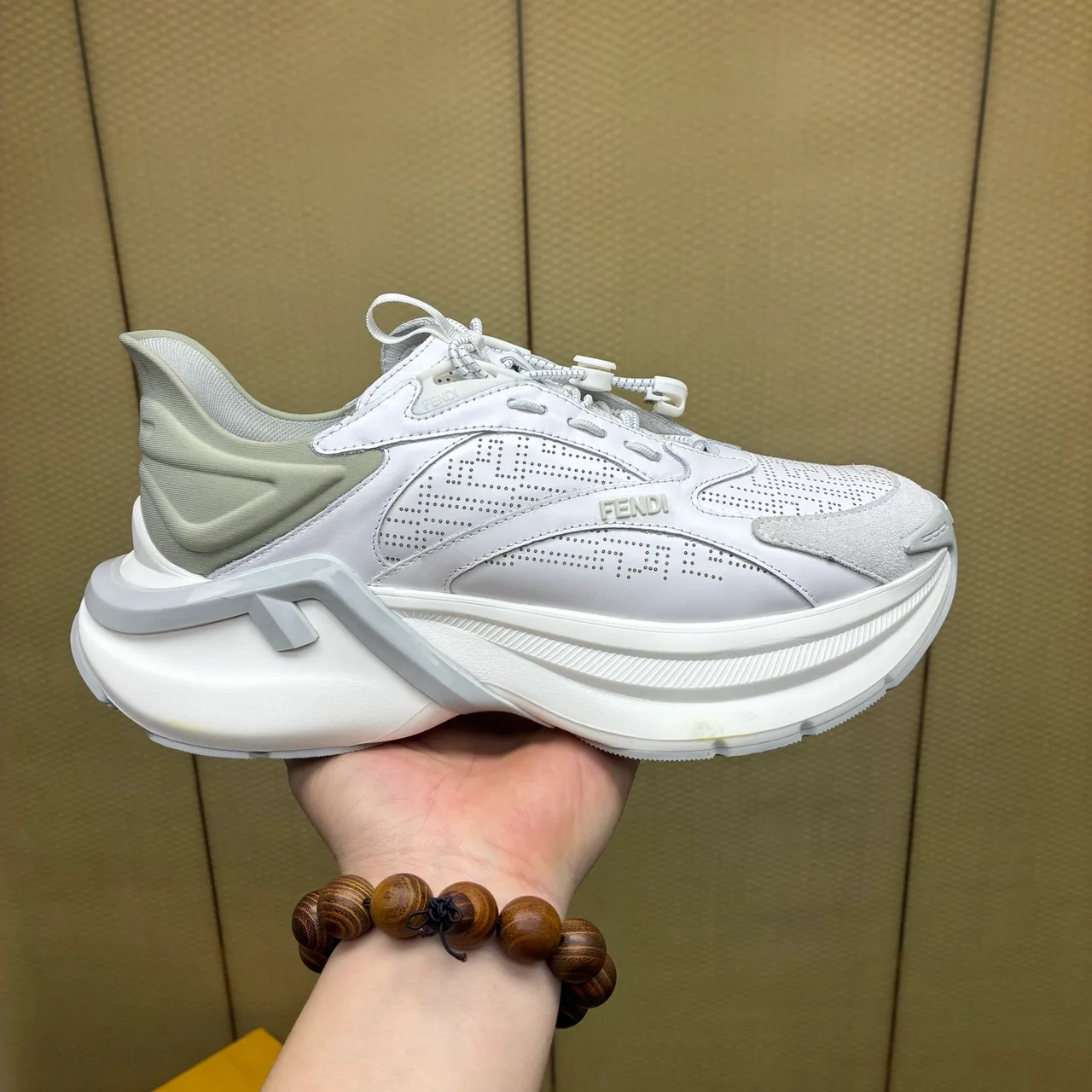 Fendi FF-Panel Sneakers in Black & White · view 6