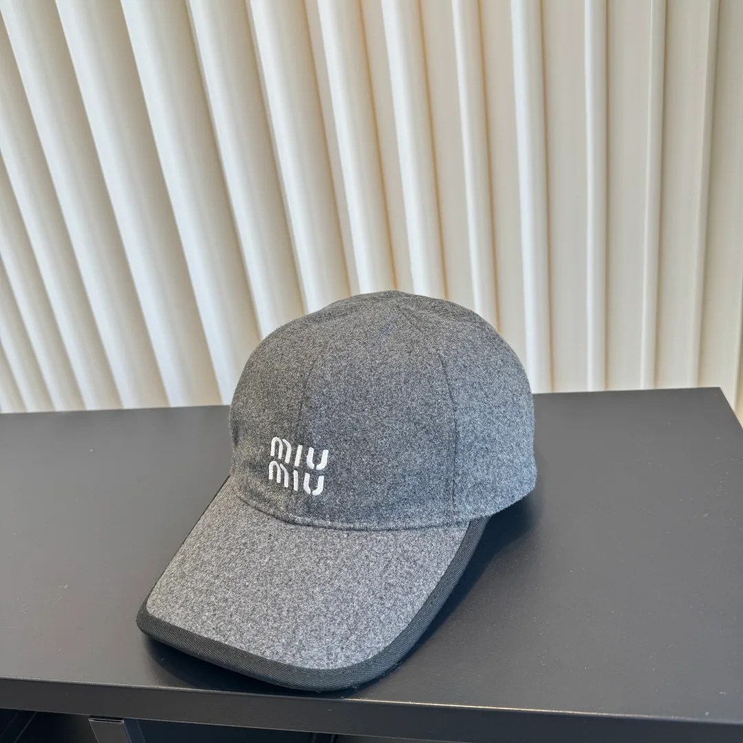 Miu Miu Baseball Cap in Grey · view 3