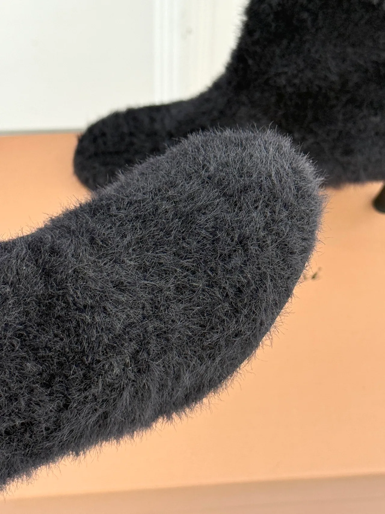Gianvito Rossi Wool Fuzzy Ankle Boots in Black · view 8