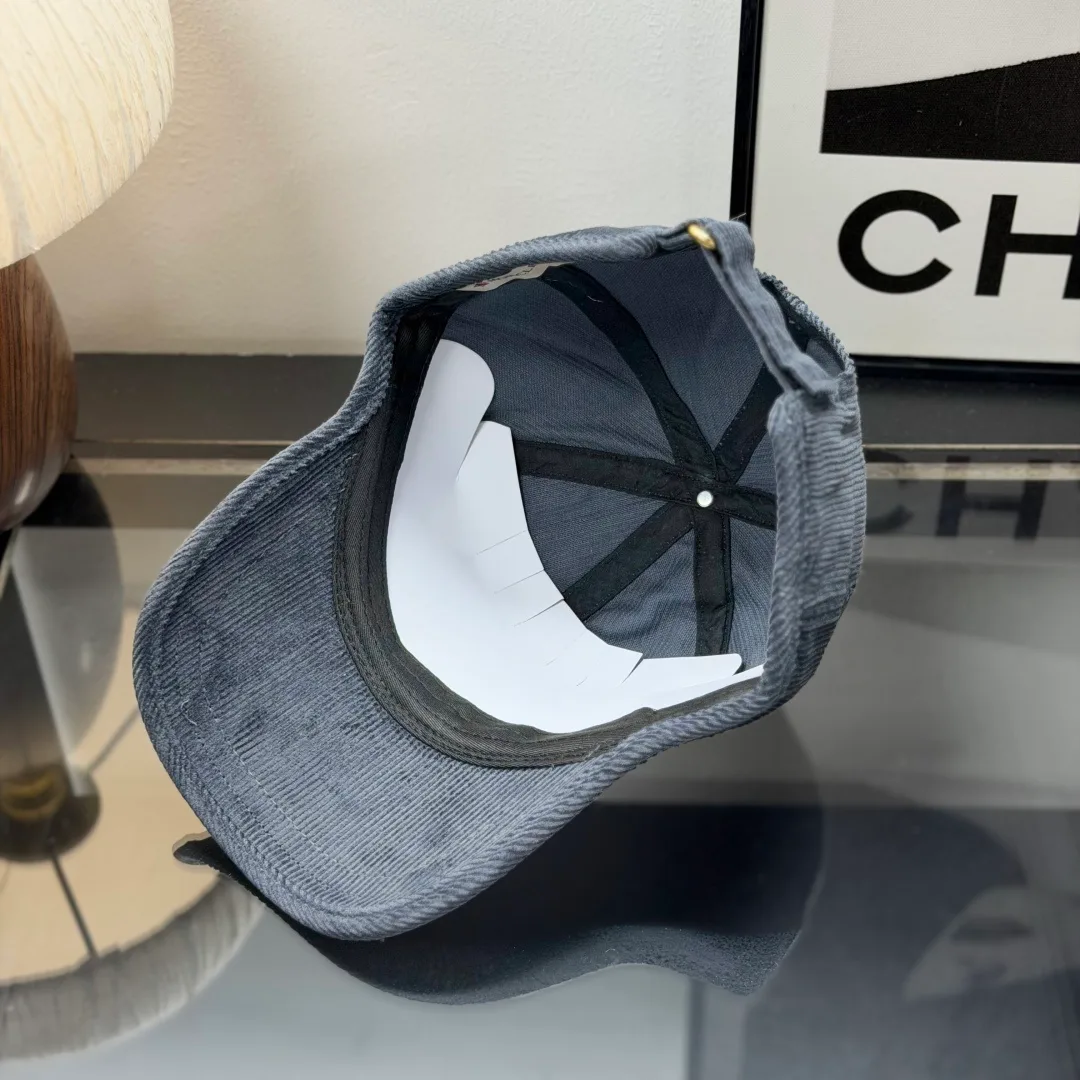 Moncler Corduroy Baseball Cap in Blue · view 7