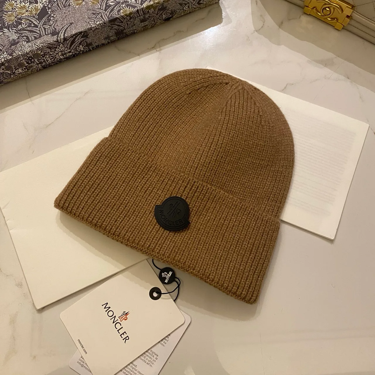 Moncler Beanie in Black & White & Grey & Beige & Brown & Yellow & Pink & Blue & Red & Burgundy & Orange · view 7