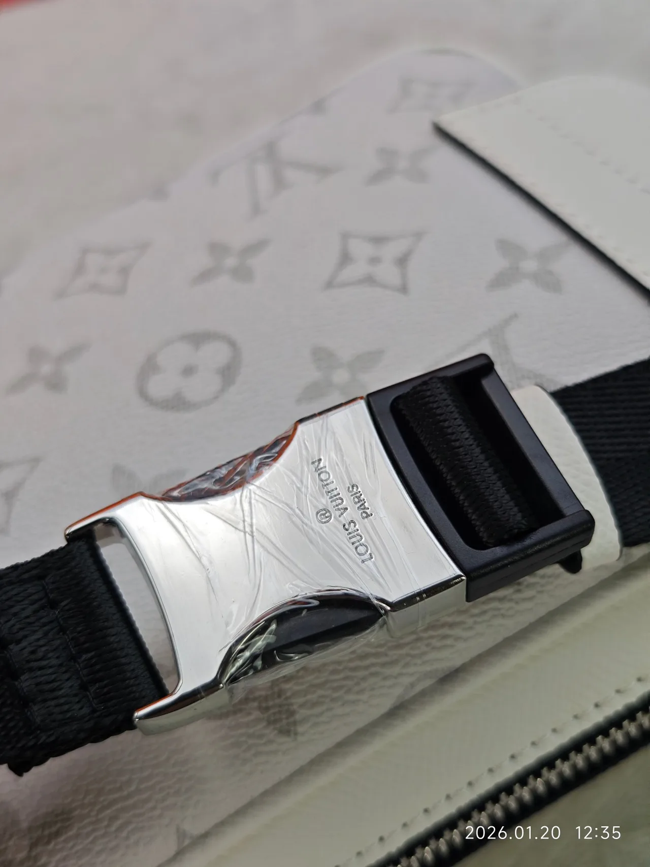 Louis Vuitton Canvas Belt Bag in White · view 7