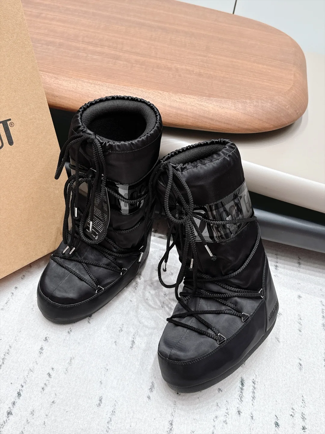 Moon Boot Snow Boots in Black · view 3